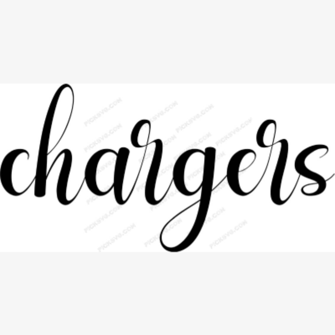 PickSVG Chargers Mascot Hand Lettered SVG Chargers Mascot Hand Lettered SVG - Sports Logos