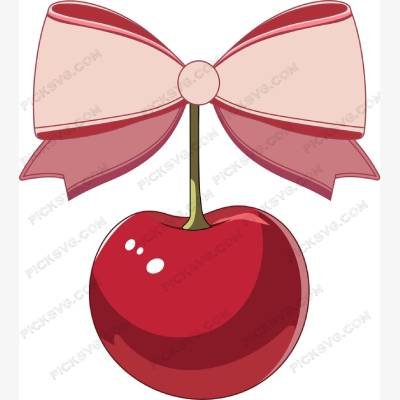 PickSVG Cherry With Bow SVG Cherry With Bow SVG - Animal Svg
