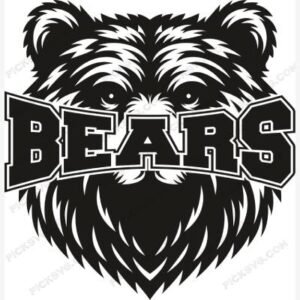 Bear Head Letter SVG