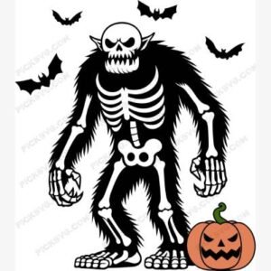 Bigfoot Sticker Halloween SVG
