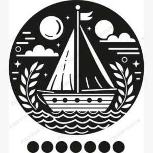 Boat Circle SVG