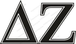 Delta Zeta Greek Letter Black SVG - Fraternity Sorority