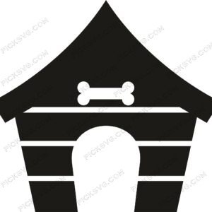 Dog Home Black SVG - Animal Svg