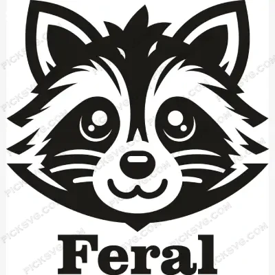 Feral Raccoon SVG PickSVG Feral Raccoon SVG - Animal Svg