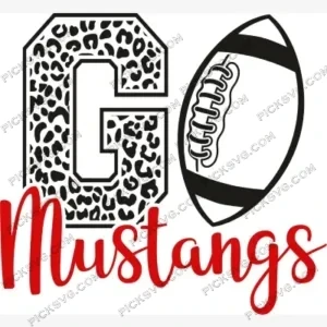 Go Mustangs Football SVG