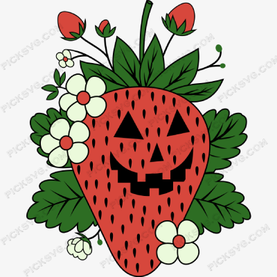 Halloween Strawberry Svg - PickSVG Halloween Strawberry SVG - Halloween Svg