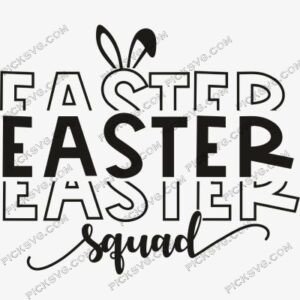Happy Easter Squad Svg