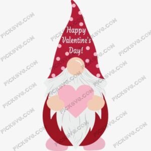 Happy Valentine's Gnome Svg