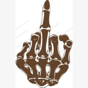 Default A Skeleton Hand With A Raised Middle Finger SVG - Halloween Svg