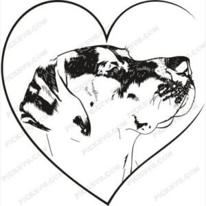 Great Dane Dog Heart SVG