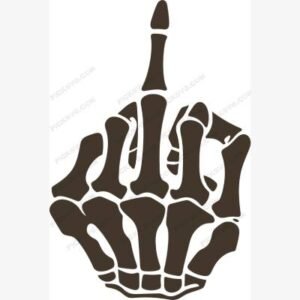 Skeleton Hand with Raised Middle Finger SVG - Halloween Svg