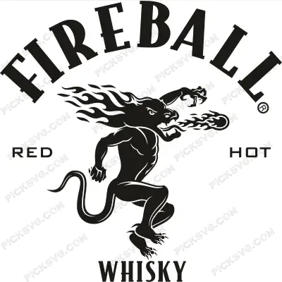 Fireball Red Hot Whisky Black SVGPickSVG Fireball Red Hot Whisky Black SVG - Miscellaneous SVG