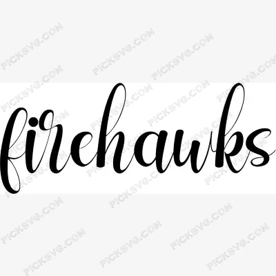 Firehawks Mascot Hand Lettered SVG PickSVG Firehawks Mascot Hand Lettered SVG PickSVG