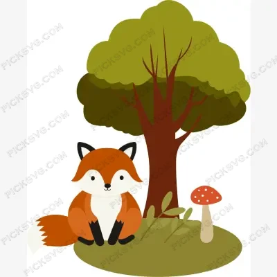 Fox in Forest SVG PickSVG Fox in Forest SVG - Animal Svg