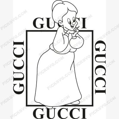 Granny Gucci Black SVG PickSVG Granny Gucci Black SVG - Fashion Brands SVG
