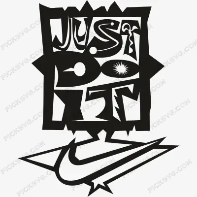 Just Do It Nike Black SVG – Digital Download